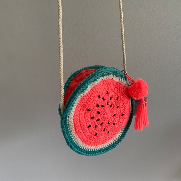 Zara Girls Knit Watermelon Crossbody Purse - Picture 1 of 6